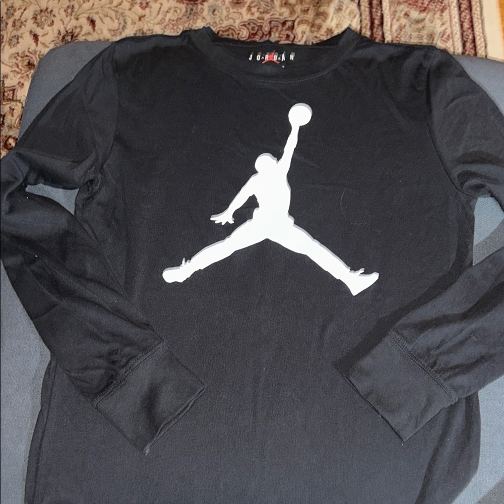 NWOT Black Long Sleeve Shirt with White Micheal Jordan Logo